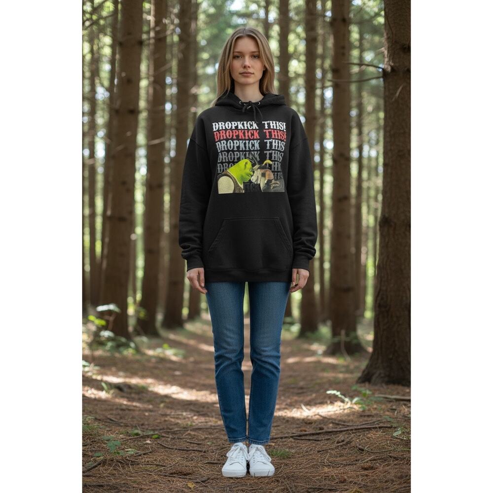 Shrek DropKick This! Hoodie NWOT